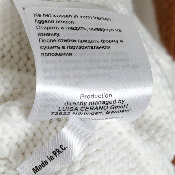 Luisa Cerano Cream Brown Animal Heart Print Pullover - Picture 11 of 11